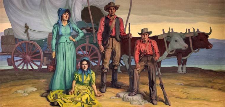 Photograph of Van Buren post office mural