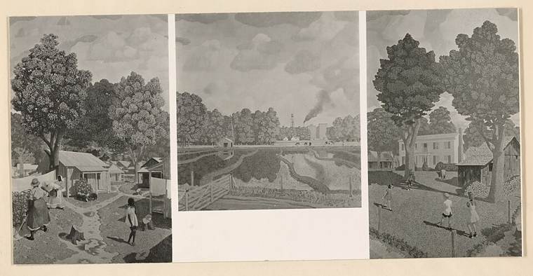 Photograph of DeWitt post office mural