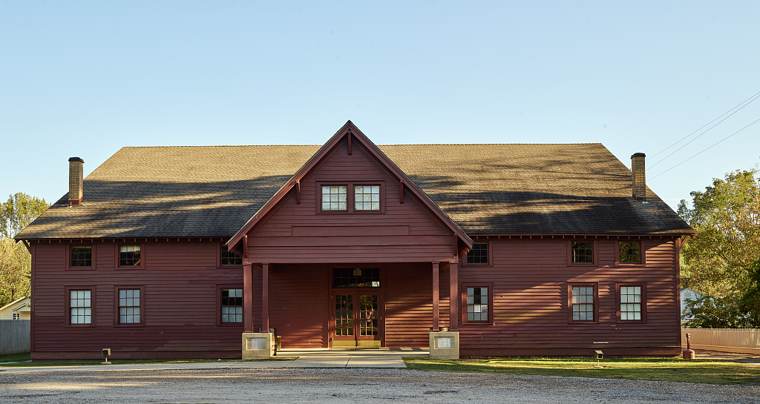 A 1940 gymnasium built by WPA (Works Progress Administration) workers at the tail end of the Great Depression in Historic Washington State Park, a living-history museum in the town of Washington, or what Arkansans call "Old Washington," in the southern state of Arkansas
