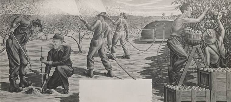 Photograph of Nashville post office mural
