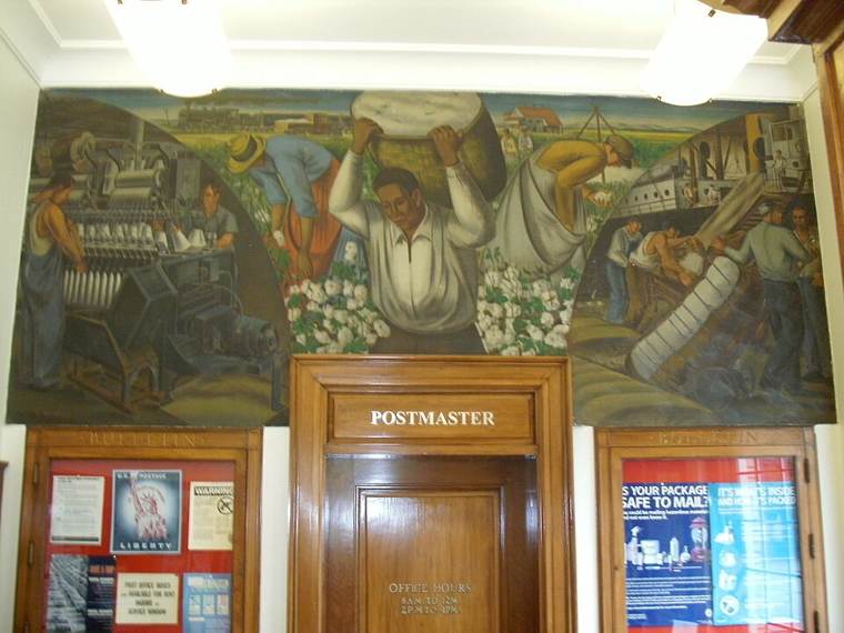 Photograph of Dardanelle post office mural